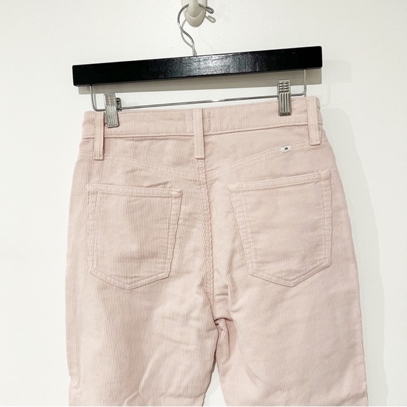 Sunday Best Aritzia Light Pink Cotton Zip Fly Corduroy Straight Leg Pants SZ 2 - Picture 6 of 11